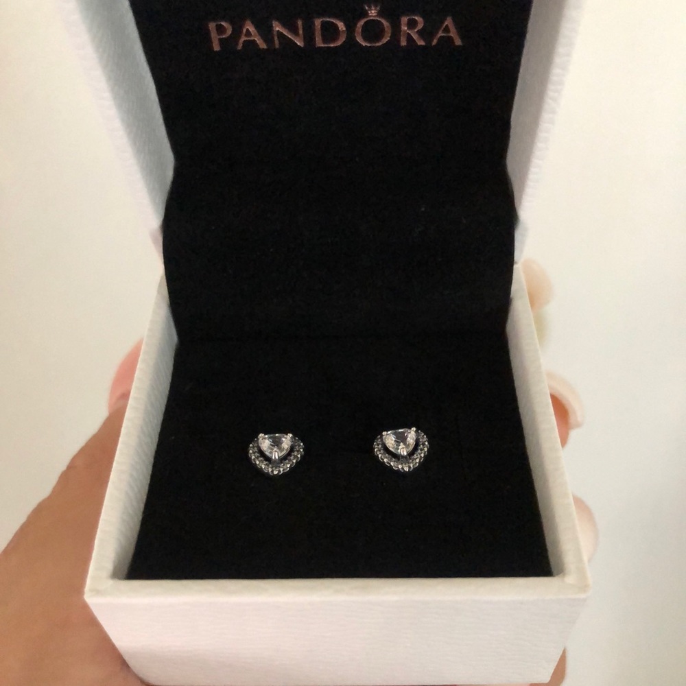 Pandora Heart Stud Earrings